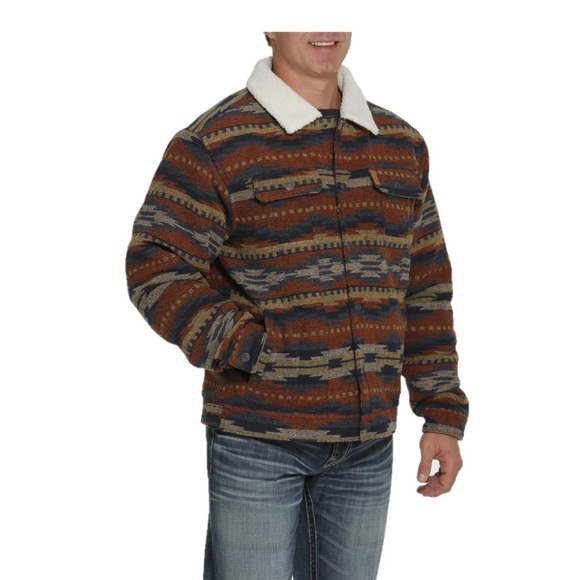 Cinch® Men's Multicolored Aztec Printed Trucker Jacket MWJ1511006 Size XL - Picture 2 of 7